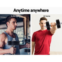 15kg Dumbbell Set Weight Plates Dumbbells Lifting Bench