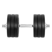 35kg Dumbbell Set Weight Plates Dumbbells Lifting Bench