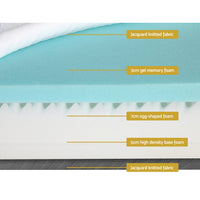 Giselle Bedding Memory Foam Mattress Bed Cool Gel Non Spring Comfort Single 15cm