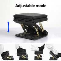 Foot Rest Stool Office Under Desk Fold Footrest Massage Cushion Pad Black