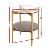 Coffee Table Side Table Laptop Desk Bedside Sofa Glass Table Metal Frame