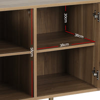 Rattan Buffet Sideboard Storage Display Shelves Cupboard Cabinet Kitchen