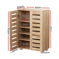 Shoe Cabinet 20 Pairs 5-tier Wood Alster