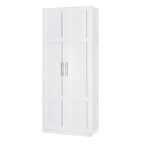 2 Door Clothes Wardrobe Cupboard White