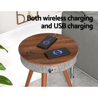 Smart Coffee Table Side End Tables Wireless Charging Bluetooth Speaker