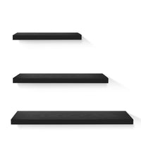 Floating Wall Shelf Set of 3 Black