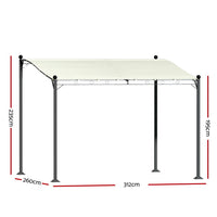 Gazebo 3m Party Marquee Outdoor Event Wedding Tent Iron Art Canopy