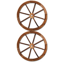 Gardeon Garden Decor Outdoor Ornament 2X Wooden Wagon Wheel