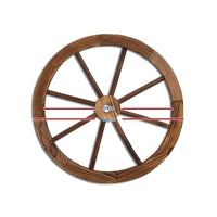 Garden Decor Outdoor Ornament 2X Wooden Wagon Wheel