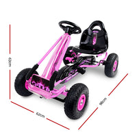 Kids Pedal Go Kart Car Ride On Toys Racing Bike Rubber Tyre Adjustable Seat