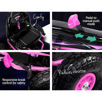 Kids Pedal Go Kart Car Ride On Toys Racing Bike Rubber Tyre Adjustable Seat