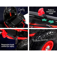 Kids Pedal Go Kart Car Ride On Toys Racing Bike Rubber Tyre Adjustable Seat