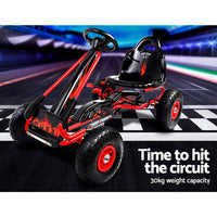 Kids Pedal Go Kart Car Ride On Toys Racing Bike Rubber Tyre Adjustable Seat