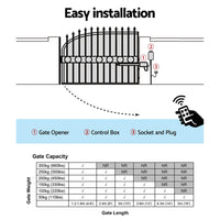 LockMaster Automatic Electric Gate Opener Single Swing Remote Control 300KG 5M