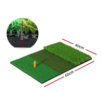 Golf Hitting Mat Portable Driving Range Practice Training Aid 3 in 1