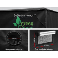 Grow Tent 240x120x200CM Hydroponics Kit Indoor Plant Room Black