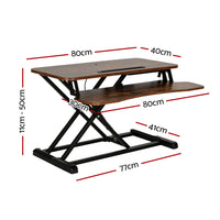 Standing Desk Riser Height Adjustable Sit Stand Desks Computer Desktop