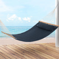 Hammock Bed Outdoor Portable Hammock Hanging Chair Camping 2 Person Blue