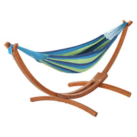Wooden Hammock Chair with Stand Outdoor Lounger Hammock Bed Timber