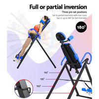Inversion Table Gravity Exercise Inverter Back Stretcher Home Gym Blue