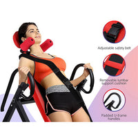 Inversion Table Gravity Exercise Inverter Back Stretcher Home Gym Red