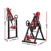 Inversion Table Gravity Exercise Inverter Back Stretcher Home Gym Red