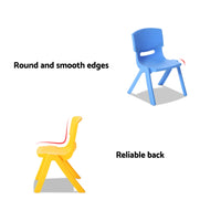 Kids Table and Chairs Study Desk Furniture 120CM Plastic Table 8 Chairs