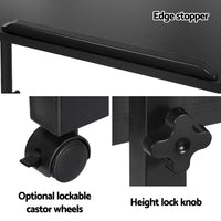 Laptop Desk Table Height Adjustable Wooden Bed Side Tables 80CM Black