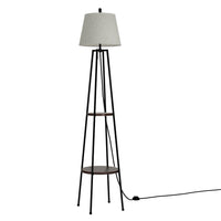 Artiss Floor Lamp 2 Tier Shelf Storage LED Light Stand Home Living Room Upright