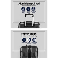 Wanderlite 28" Luggage Suitcase Travel Hardcase Trolley Hard Case Black