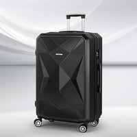 Wanderlite 28" Luggage Trolley Suitcase Carry On Travel Stoage Hardshell Black