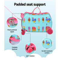 17" Kids Ride On Luggage Children Suitcase Trolley Travel Ice Cream