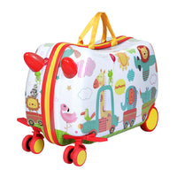 17" Kids Ride On Luggage Children Suitcase Trolley Travel Zoo