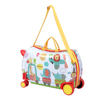 17" Kids Ride On Luggage Children Suitcase Trolley Travel Zoo