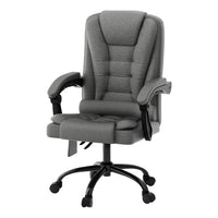 Massage Office Chair Executive Computer Chairs Fabric Recline Grey