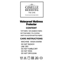 Giselle Bedding Mattress Protector Bamboo Single