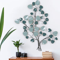 Artiss Metal Wall Art Hanging Sculpture Home Decor Leaf Tree of Life Blue