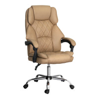 Executive Office Chair Leather Recliner Espresso