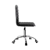 Office Chair Computer Desk Gaming Chairs PU Leather Low Back Black