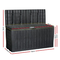 Outdoor Storage Box 220L Lockable Garden Deck Toy Shed Tool Organiser