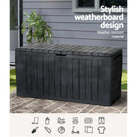 Outdoor Storage Box 220L Lockable Garden Deck Toy Shed Tool Organiser