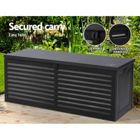 Outdoor Storage Box 390L Container Lockable Toy Tools Shed Deck Garden