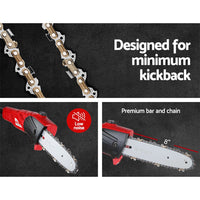 Chainsaw Cordless Pole Chain Saw 20V 8in Pruner 2.7m Long Reach Battery