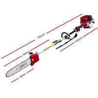 40CC Pole Chainsaw Hedge Trimmer Brush Cutter Whipper Saw 4-Stroke 9-in-1