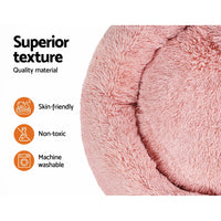 Pet Bed Dog Cat 110cm Calming Extra Large Soft Plush Pink