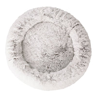 Pet Bed Dog Cat 110cm Calming Extra Large Soft Plush White Brown