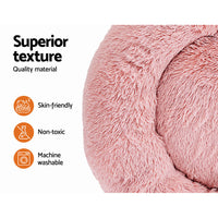 Pet Bed Dog Cat 90cm Large Calming Soft Plush Pink