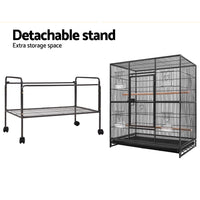 Bird Cage Pet Cages Aviary 137CM Large Travel Stand Budgie Parrot Toys