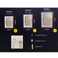 Photo Frames Art Holder 11PCS 5x7" 6x8" 8x10" Black