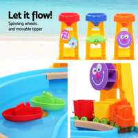 Kids Sandpit Pretend Play Set Water Sand Table Children Outdoor Toy Umbrella